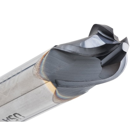 Cgs Tool 4 Flute Dem Ball End Stub Length 5/8"Dia 5/8"Shank 3/4"Loc 4"Oal W/Altin Coating 442-6250-ALTiN